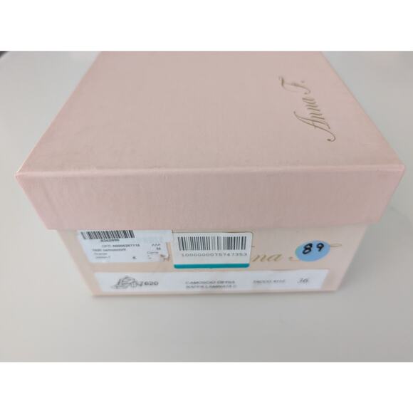 Anna F. Sandals Suede Nude Pink IT 36 US 6 Made in Italy Designer Shoes Leather - Picture 9 of 9